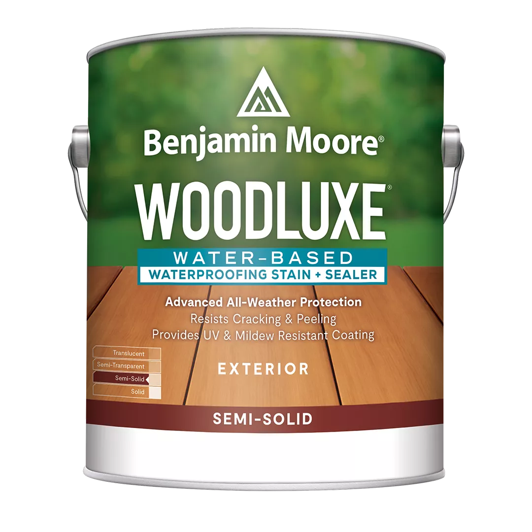 Village Paint Supply The ultimate protection for outdoor beauty. An innovative line of water-based exterior stains, Woodluxe sets your staining projects up for success. Ideal for a variety of woods like cedar, pine, pressure treated southern yellow pine (PTSYP), and redwood.boom